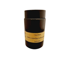 ELEGANCKA Wysoka Świeca z naturalnego wosku pszczelego W DUŻYM SZKLANYM ZAKRĘCANYM SŁOICZKU  240ml  11X6cm