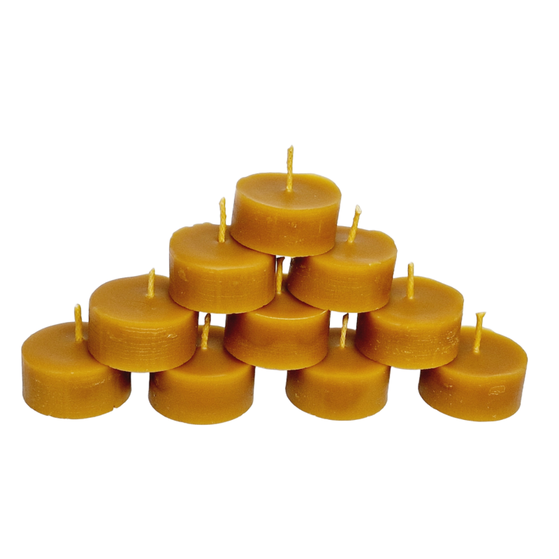 Zestaw prezentowy 9 świeczek tealight z naturalnego wosku pszczelego