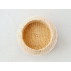 Świecznik drewniany do tealightów - okrągły na 1 tealight